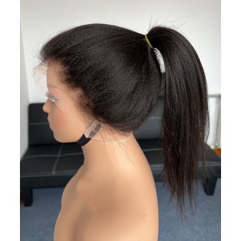 Yaki Straight 360 Lace Frontal Wig Pre Plucked With Baby Hair