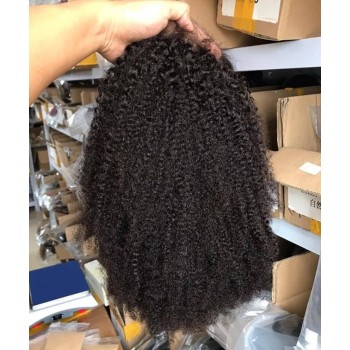 Afro Kinky Curly 13X6 Lace Front Human Hair Wigs For Women