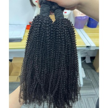 Jerry Curly Brazilian Remy Human Hair Extensions 3Pics