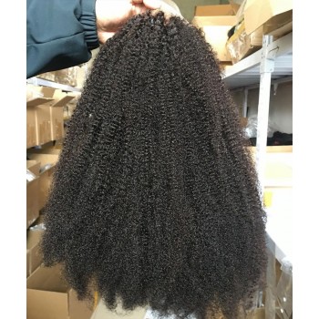 Afro Kinky Curly 360 Lace Frontal Human Hair Wigs For Sale