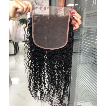 Brazilian 3B 3C Kinky Curly 6x6 Lace Closure Human Hair