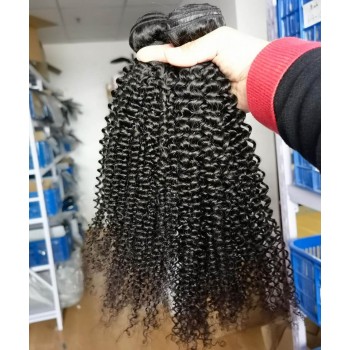 Kinky Curly Indian Virgin Hair Bundles Human Hair 3Pics