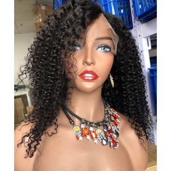 Kinky Curly 360 Lace Frontal Wig Pre Plucked With Baby Hair