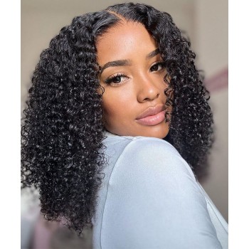 Kinky Curly 4X4 Lace Closure Wigs With Baby Hair Sales For Women