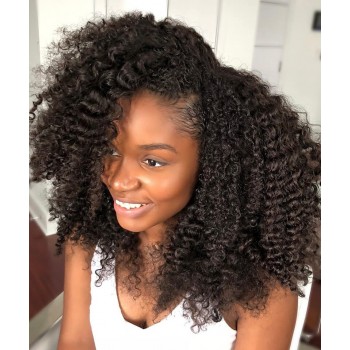 Kinky Curly 360 HD Lace Frontal Wig With Baby Hair