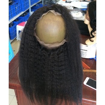 Kinky Straight 360 Lace Frontal Closure With Baby Hair