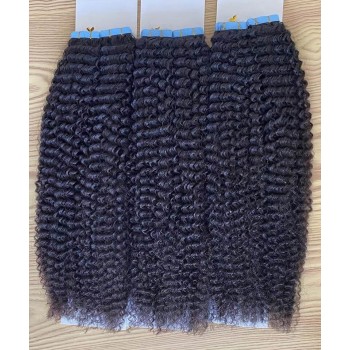 Brazilian Tight Curly Tape Hair Extensions 8-30 Inches For Sale