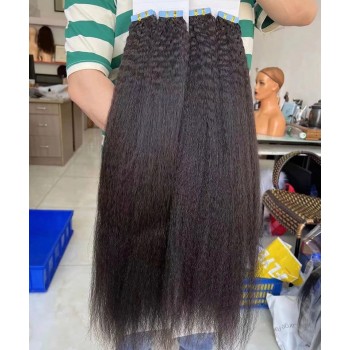 Kinky Straight Tape Hair Extensions 8-30 Inches For Sale
