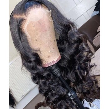 Natural Wavy 13X6 Lace Front Wigs Human Hair 130% Density