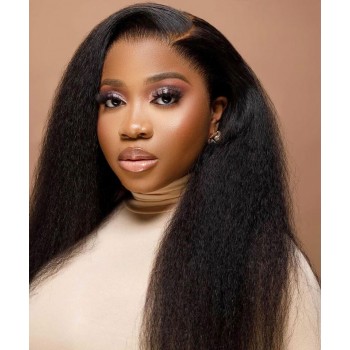 Kinky Straight 130% Full Lace Wigs With Baby Hair For Women