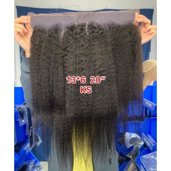 Kinky Straight 13X6 Lace Frontal Closure Human Hair