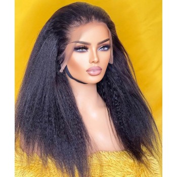 Kinky Straight 250% High Density 13x6 Lace Front Wigs