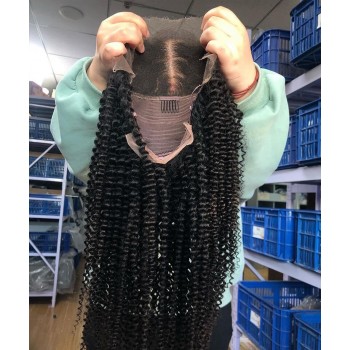 Kinky Curly 300% High Density 13X4 Lace Front Wigs