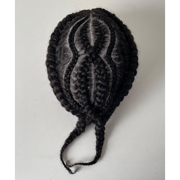 8X10 French Lace Braiding Human Hair Lace Toupee For Men Free Shipping