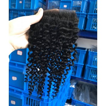 Afro Kinky Curly Silk Base Closures 4x4 Free Part