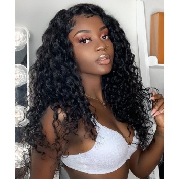300% Density Loose Curly 13X6 Lace Front Human Hair Wigs