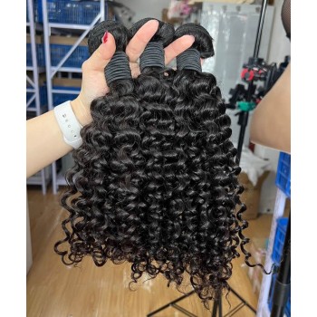 Loose Curly Malaysian Virgin Hair Bundles 3Pics