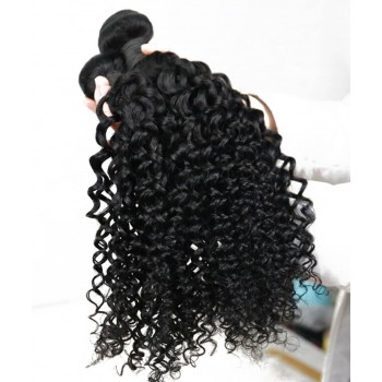 Natural Color Loose Deep Curly Indian Virgin Hair Bundles