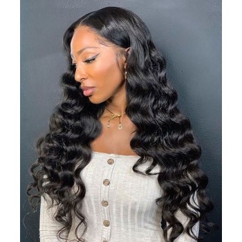 Loose Wave U Part Human Hair Wigs For Black Women