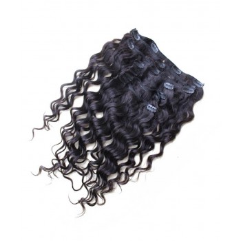 Loose Wave Pu Clip In Human Hair Extensions 10-30 Inches