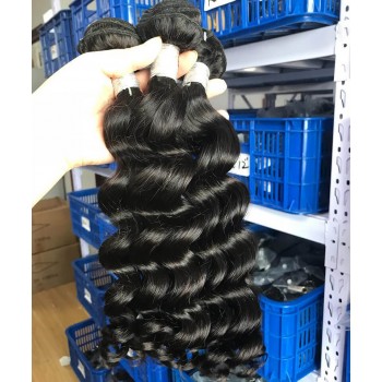 Loose Wave Peruvian Virgin Hair Bundles Sale 3Pics
