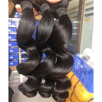 Loose Wavy Brazilian Human Hair Weave Bundles