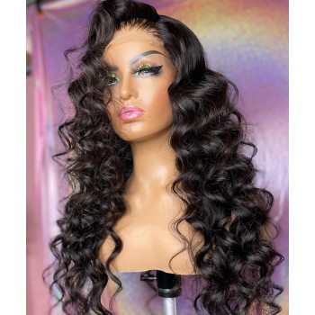 Loose Wave Full Lace Human Hair Wigs For Black Women
