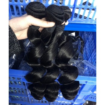 Loose Wavy Indian Virgin Hair Bundles Human Hair