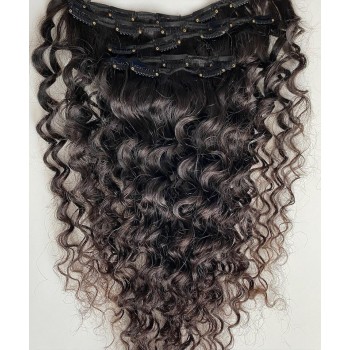Loose Curly Clip in Human Hair Extensions 120g/7pcs One Set