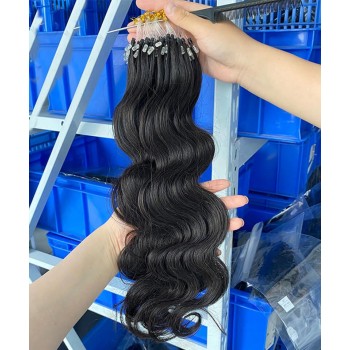 Body Wave Micro Links Human Hair Extensions 8-30 Inches