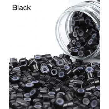 Nano Rings For I Tip Hair Copper With Silicone Lined Beads Ring