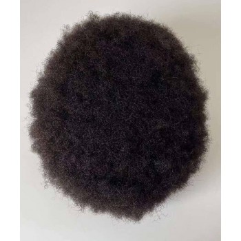 4MM Afro Curly Human Hair Toupee For Men Online Sales