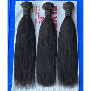 Eurasian Virgin Hair Yaki Straight Bundles For Women Melt With 4C Texture