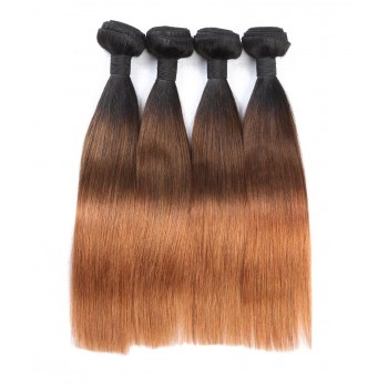 1B/4/30 Ombre Three Tone Color Straight Brazilian Virgin Hair