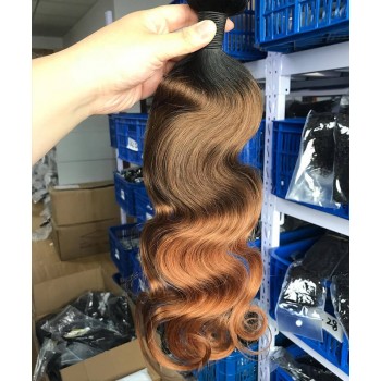 #1B/4/30 Ombre Color Body Wave Brazilian Virgin Hair Bundle
