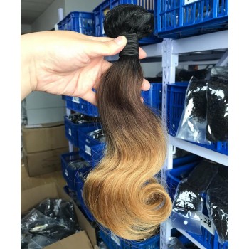 #4/27 Ombre Color Body Wave Brazilian Virgin Hair Bundle