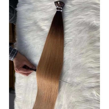 1B/30 Color Flat Tip Straight Human Hair Extensions 8-30 Inches
