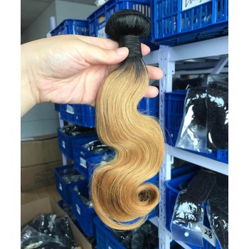 #1B/27 Ombre Two Tone Color Body Wave Brazilian Virgin Hair