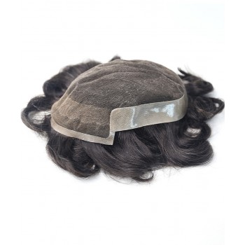 1B/10 Human Hair Pieces For Men Quality Pu and Mono Toupee