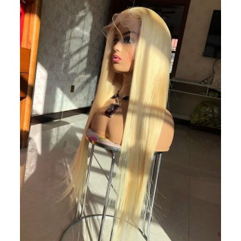 613 Blonde Straight 13X4 Lace Front Human Hair Wigs