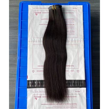 Light Yaki Straight Pu Clip In Human Hair Extensions For Sale