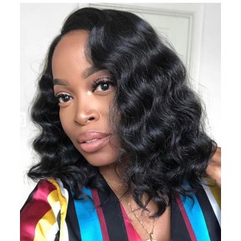 Loose Wave Short Bob Wigs 13x6 Lace Front Human Hair Wigs