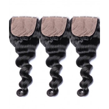 Brazilian Loose Wave 4x4 Silk Base Lace Closure