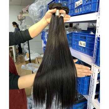 Mongolian Straight Human Virgin Hair Bundle Deal 10-30 Inches