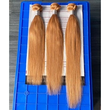 #27 Color Straight Wave Brazilian Virgin Hair Bundles For Women