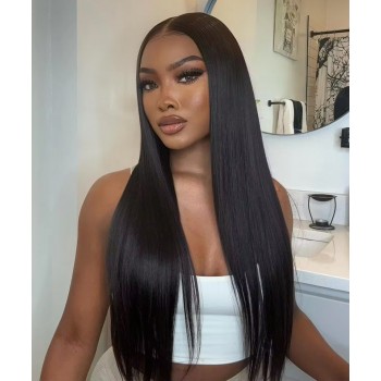 6x6 HD Lace Closure Straight Wave Wigs 10-30 Inches Glueless Human Hair