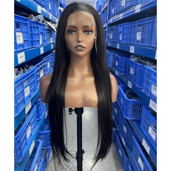 130% Density Straight 370 Lace Wig Pre Plucked With Baby Hair