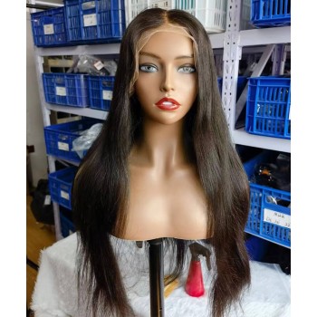 Straight 13X6 Transparent Lace Frontal Human Hair Wigs