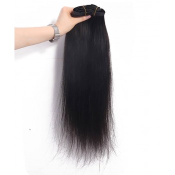 Straight Pu Clip In Human Hair Extensions For Sale