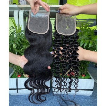 Body Wave Human Hair 4x4 HD Lace Closure Invisible Knots